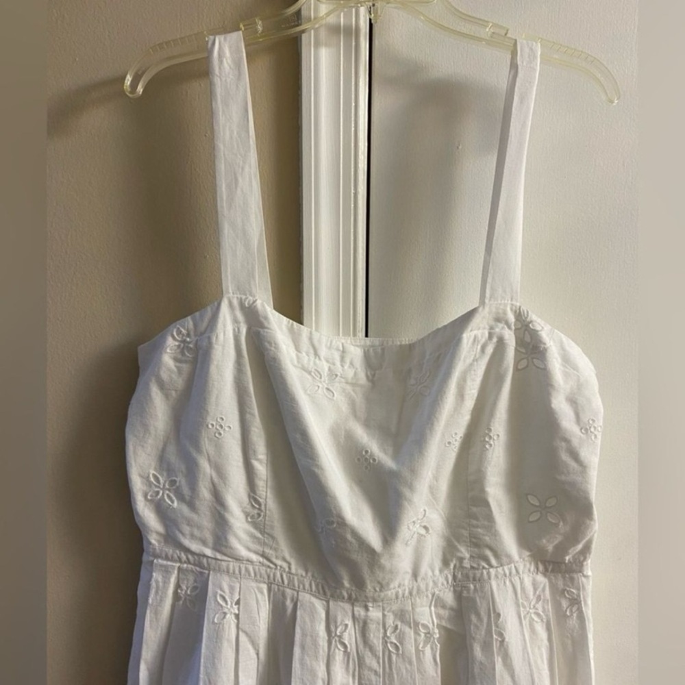 LOFT White Eyelet corset Mini Dress Sz 16 New - Picture 4 of 9
